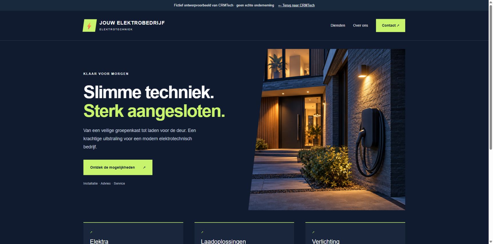 Elektrotechniek · Strak, krachtig en modern.